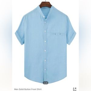 Men’s baby blue button up